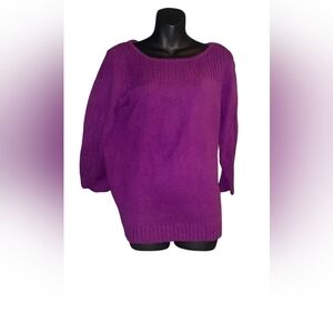 Womens Size Large NWT AB Studio Purple sweater.